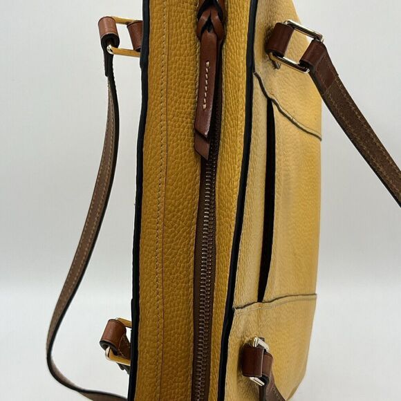 Dooney & Bourke Pebble Grain Small Lexington Tote - Mustard - Authentic - Picture 10 of 15